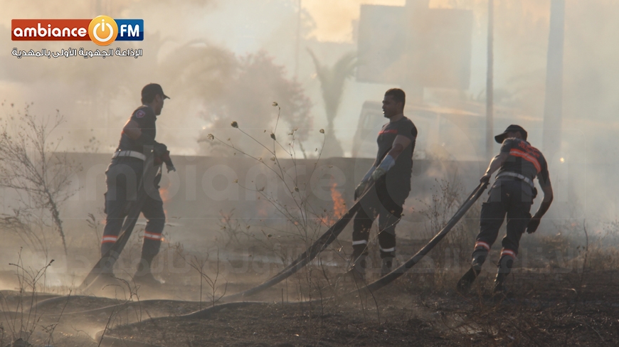 النفيضة: حريق هائل في مصنع صناعة الورق